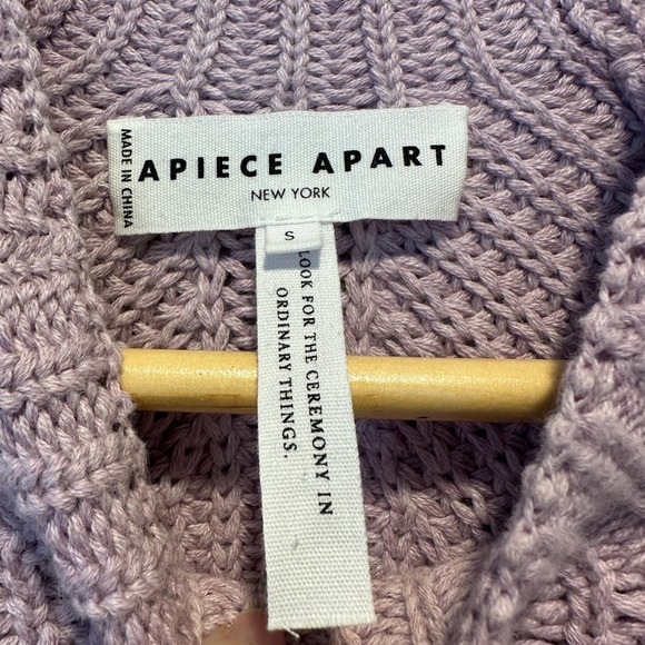 Apiece Apart Eco Nueva Merel Ribbed Knit Sweater Women S Organic Cotton Cashmere - Picture 6 of 10